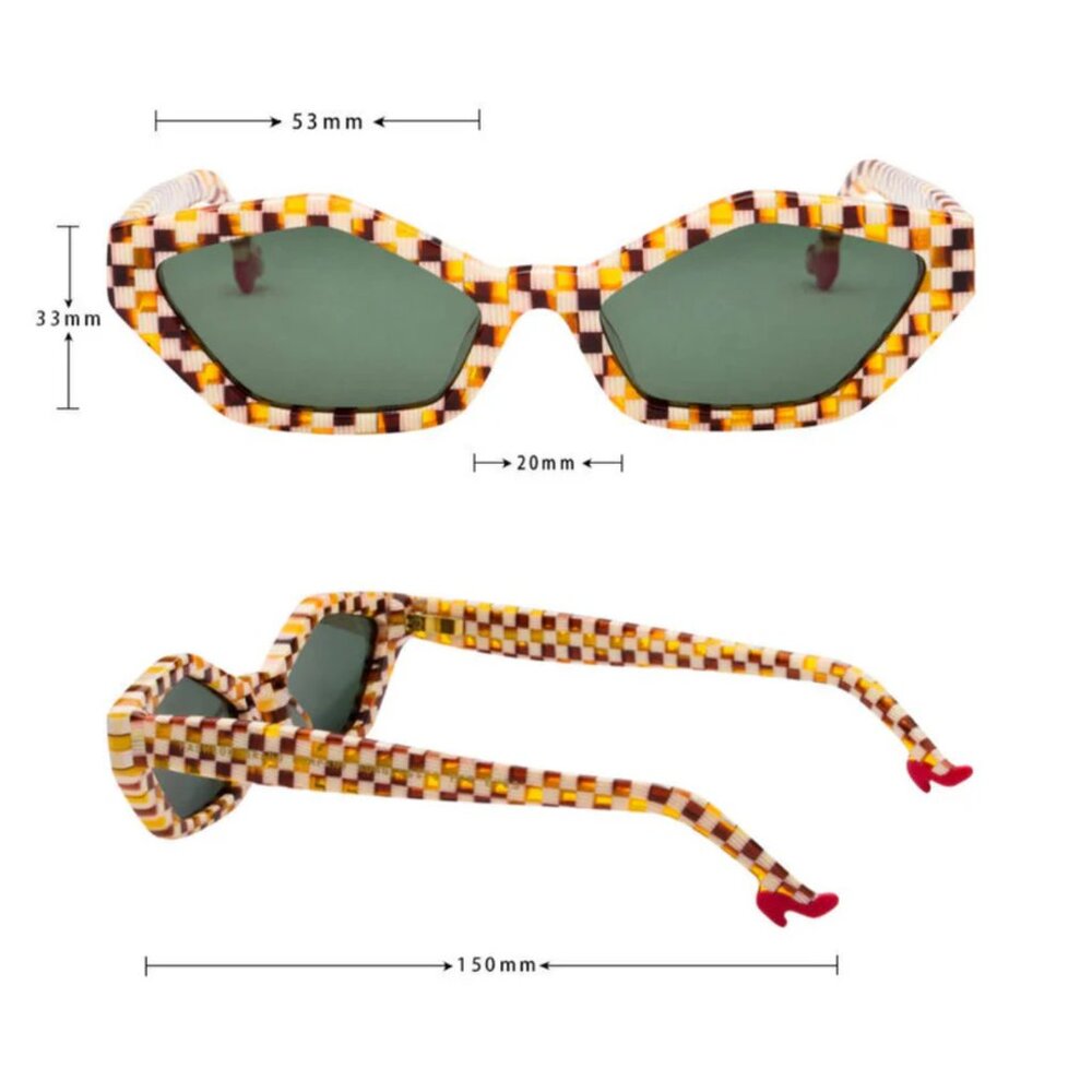 NWOT Checker angular cat eye sunglasses - Fashion Brand Company